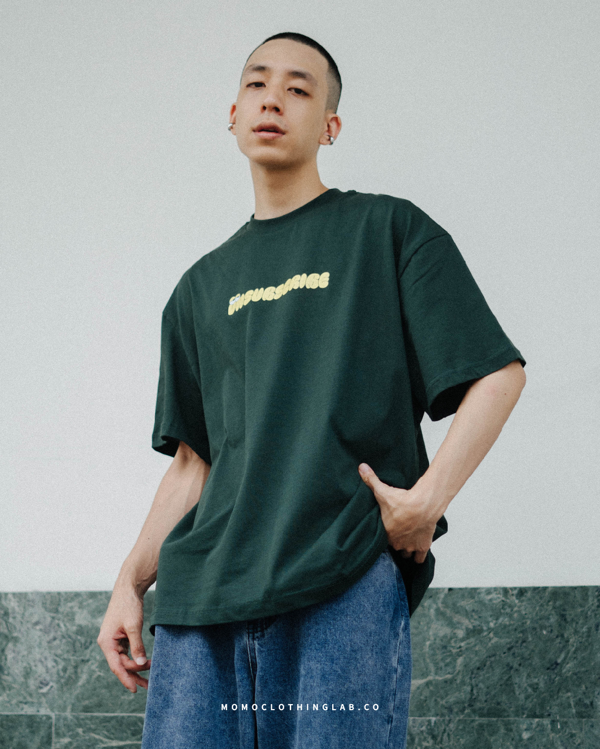 Yassy Unsubscribe 字母印刷短袖 2色