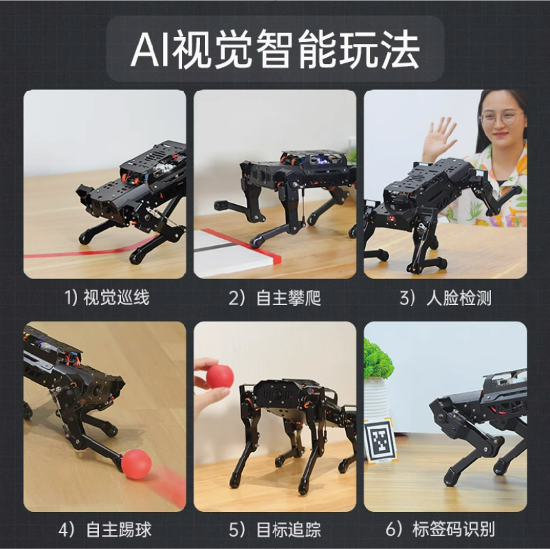 樹莓派5 PuppyPi 仿生四足機器狗 ROS 光達 SLAM導航 Pi5 8GB