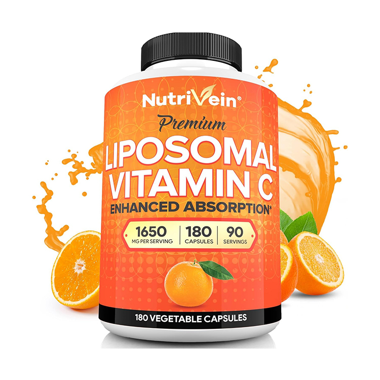 Nutrivein Liposomal Vitamin C 1650 mg , 180 Veg Capsules