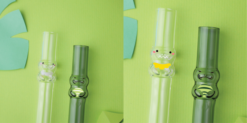 好玻Dino Boy 恐龍造型玻璃吸管環保吸管