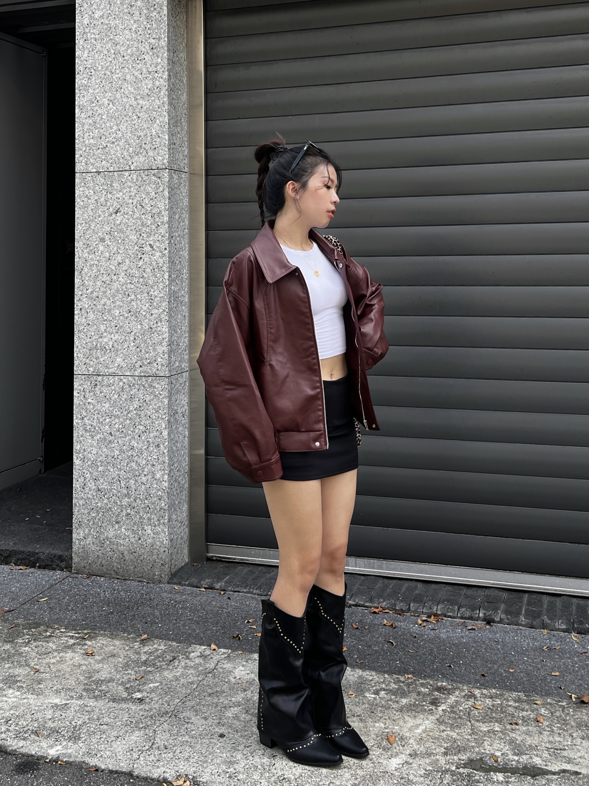 時髦擔當🍷安哥拉紅皮革外套