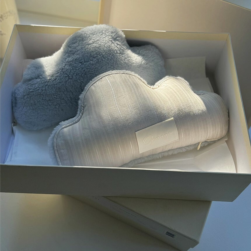 OPAAAP 雲朵枕頭 銀色條紋