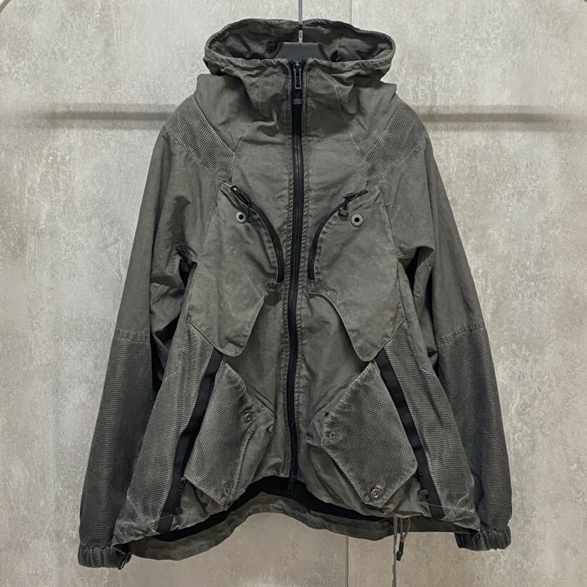 廢土風機能做舊水洗多口袋解構夾克外套