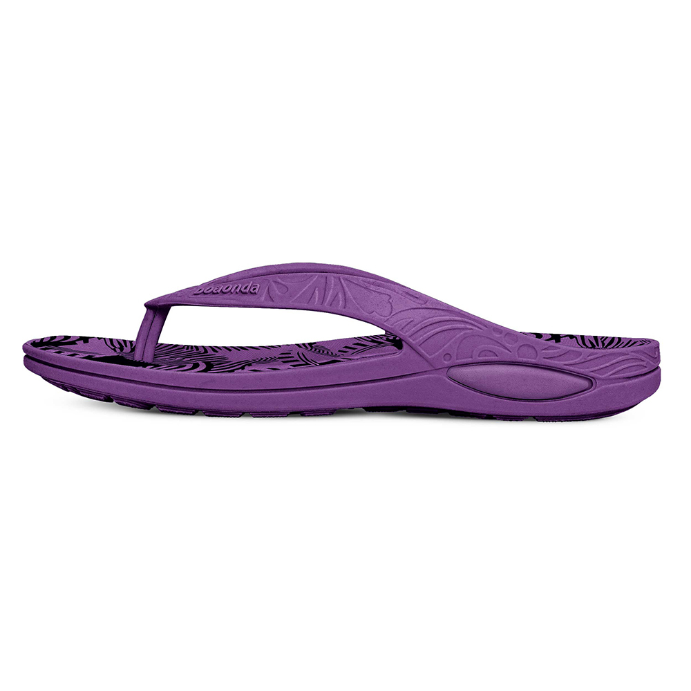 【 BOAONDA 】巴西原創設計 | LILLY 003-VIOLETA(花紋) 休閒拖鞋  女鞋