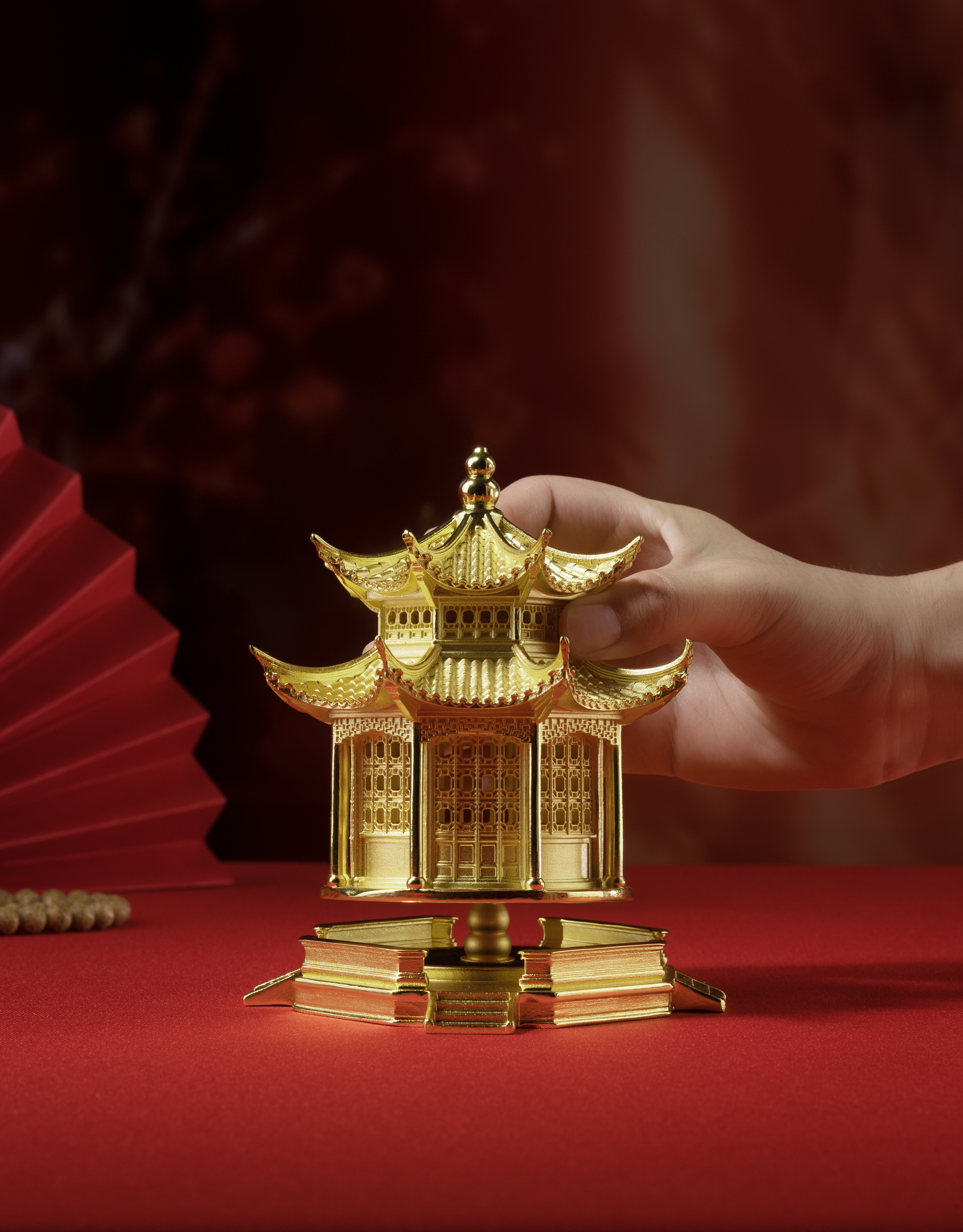 靜心亭香爐(鍍金版)◇已停產◇