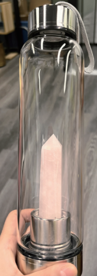 臺灣能量玻璃瓶【水晶能量水瓶】粉水晶水瓶