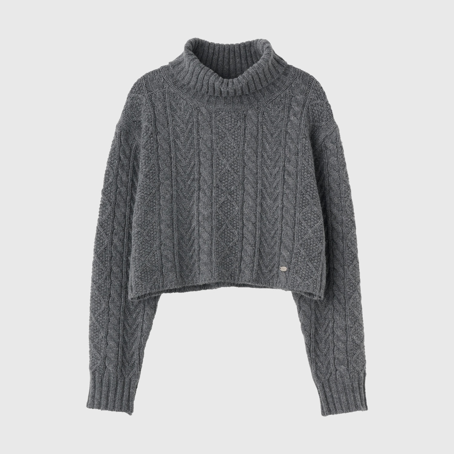 [GENERAL IDEA] WOOL CABLE TURTLENECK PULLOVER