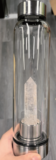 臺灣能量玻璃瓶【水晶能量水瓶】水晶能量杯-白水晶