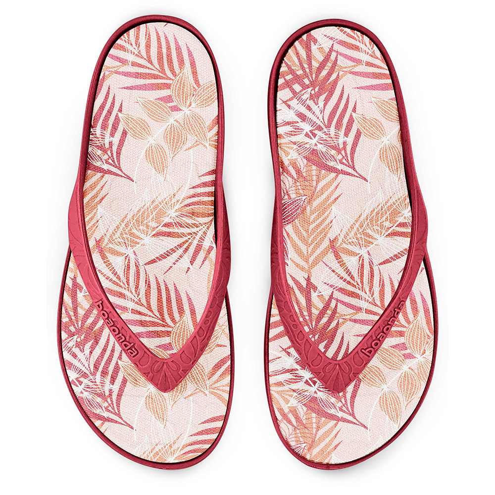 【 BOAONDA 】巴西原創設計 | LILLY 004-GOIABA(花紋) 休閒拖鞋  女鞋