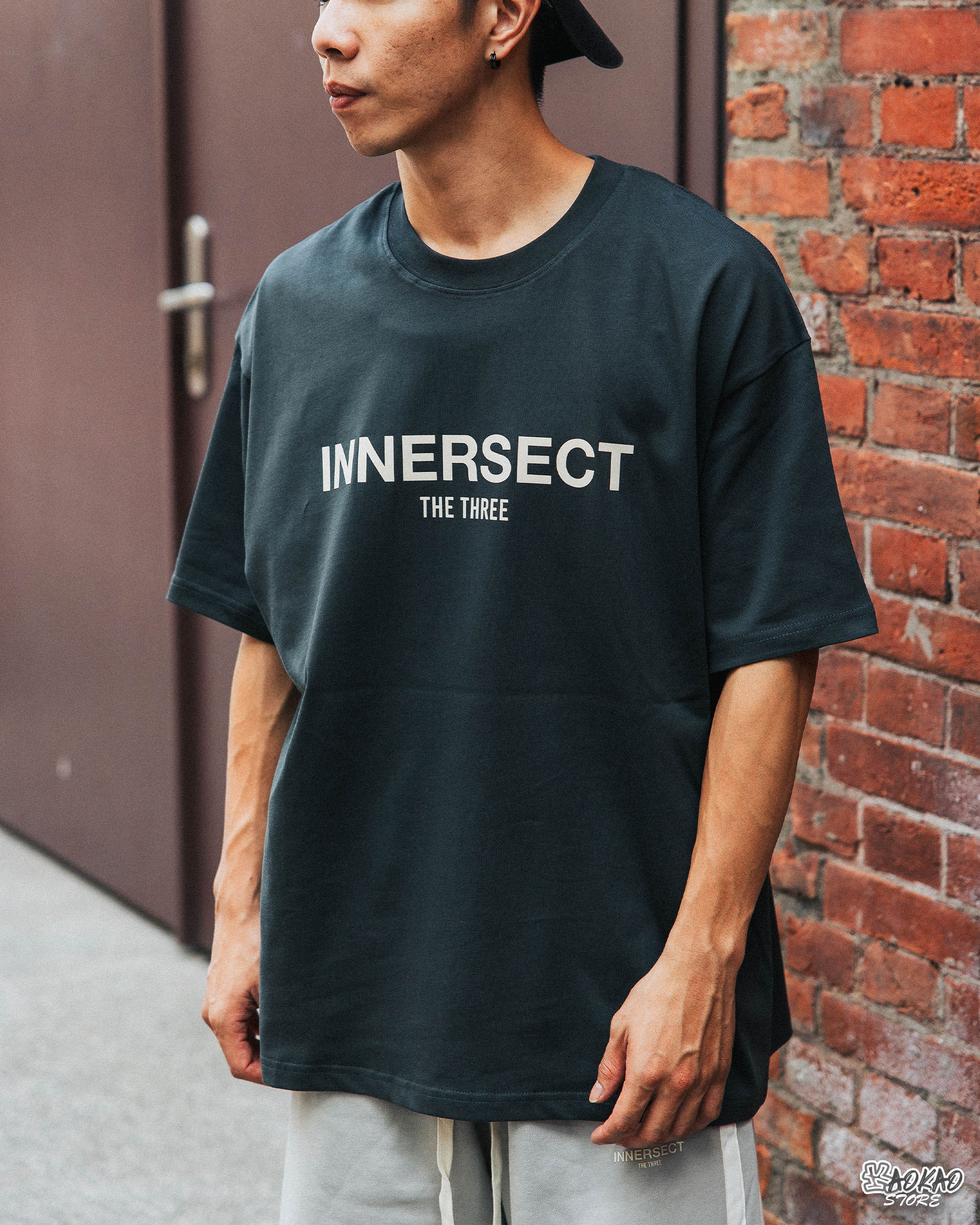INNERSECT 三生萬物 城市限定款 24年新款 純色立體logo 背後圓點 圓領 純棉短T 復古 男女同款【INN24FWTTE234】