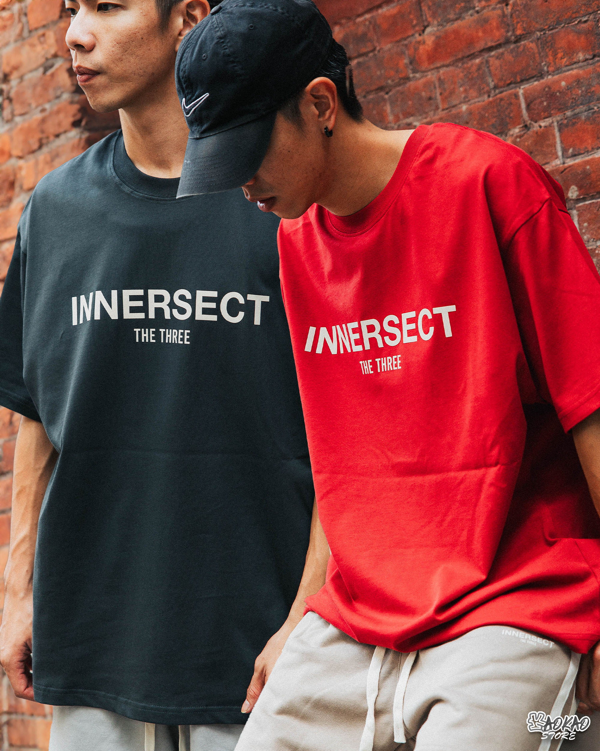 INNERSECT 三生萬物 城市限定款 24年新款 純色立體logo 背後圓點 圓領 純棉短T 復古 男女同款【INN24FWTTE234】
