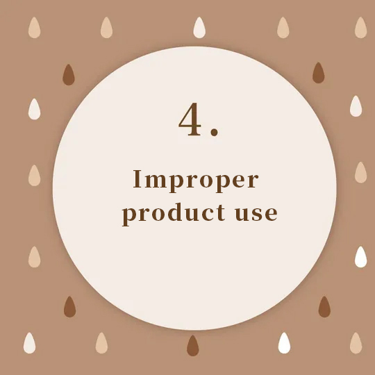 Causes of Scalp Oiliness – Improper product use