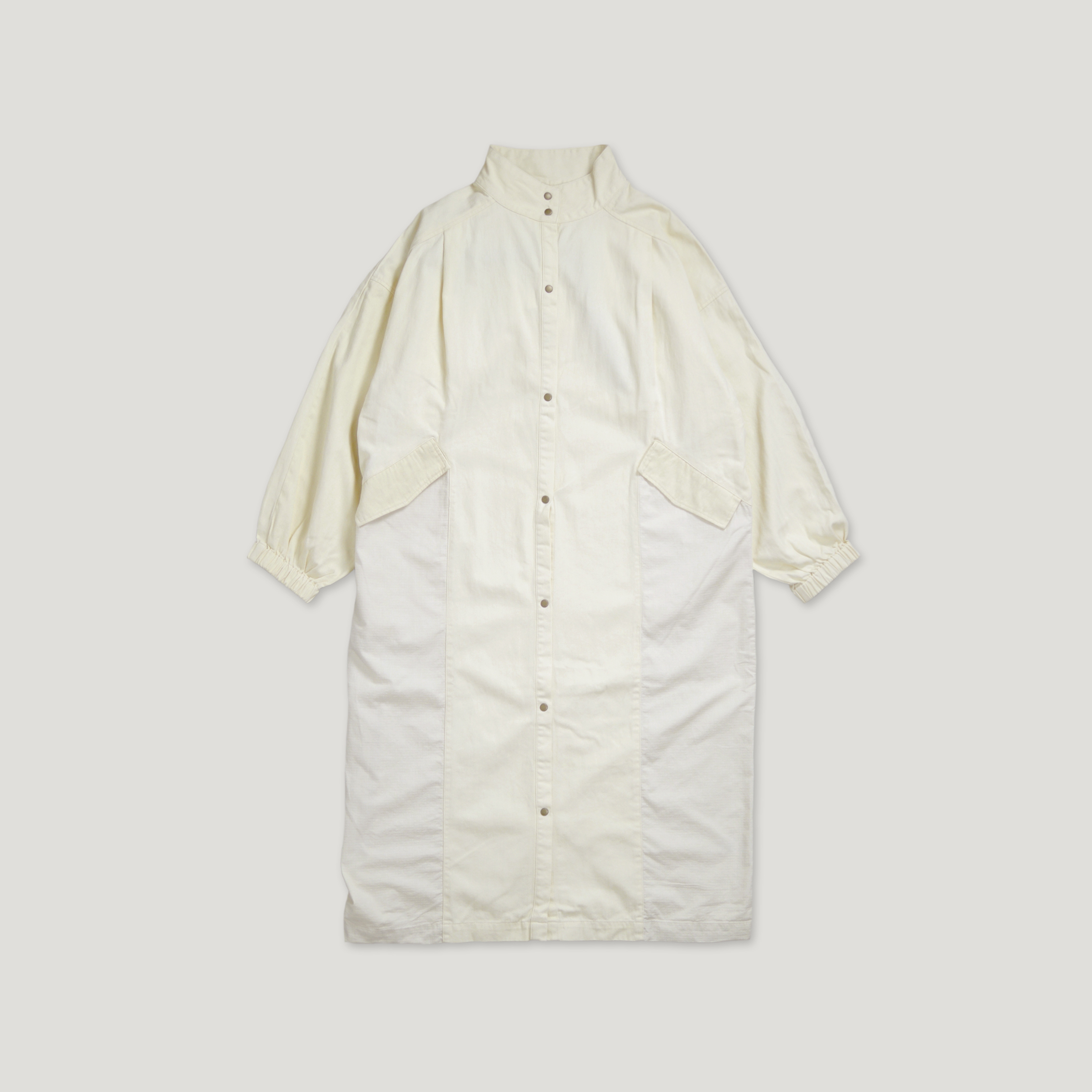 J.P.L. 立領人字斜紋拼接風衣 ╭ 3色 ╮