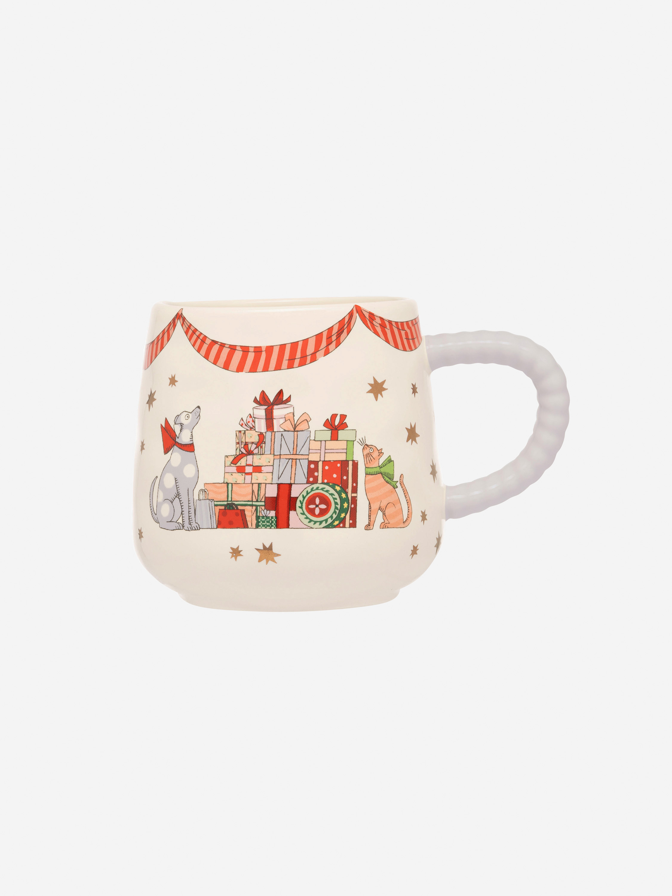 Christmas 造型手柄陶瓷牛奶杯