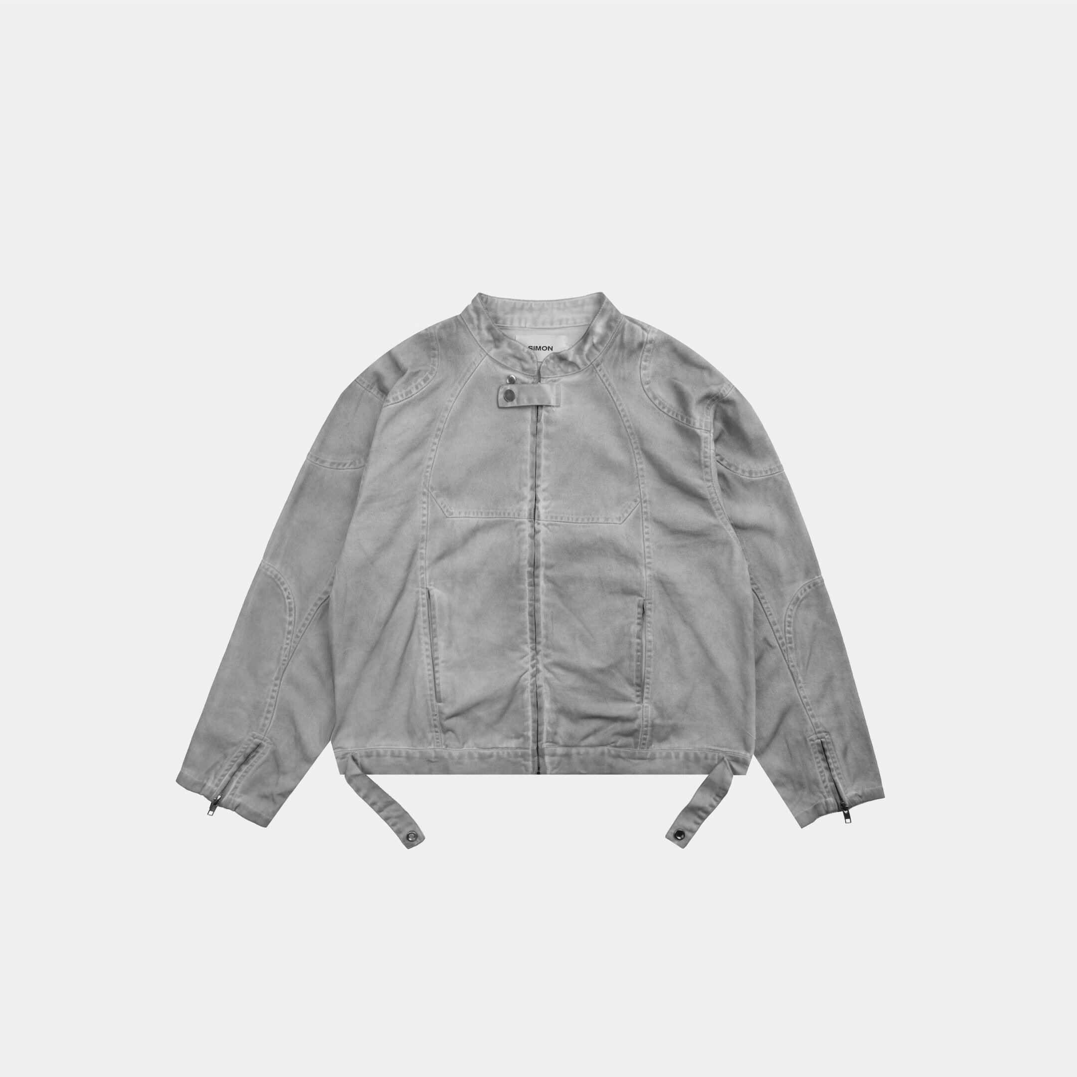 SIMON MADE OW-2409 擦髒 機車 牛仔 外套
