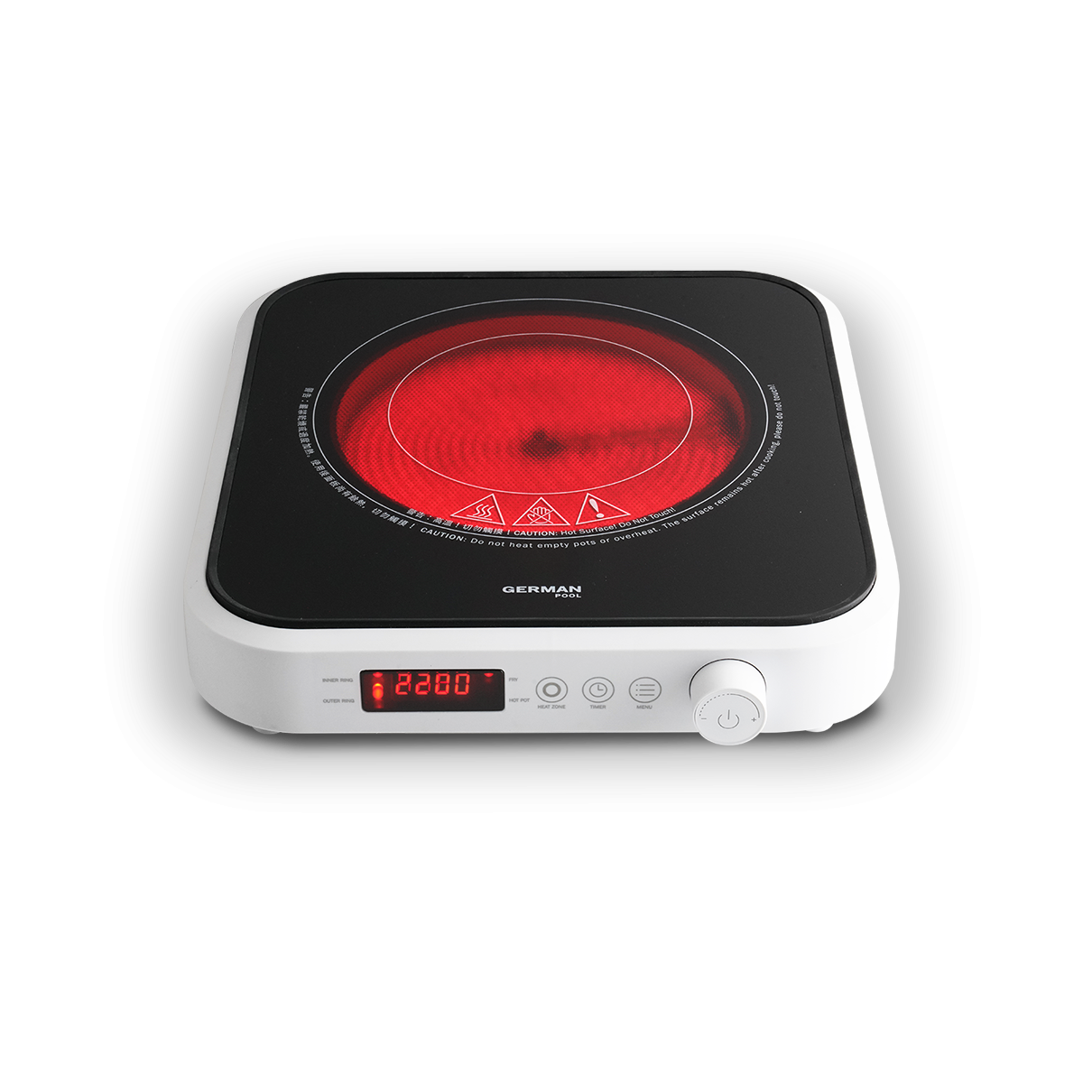 德國寶 German Pool   GID-SS22T‧座檯式電陶爐‧2200W‧香港行貨,原廠1年保養‧