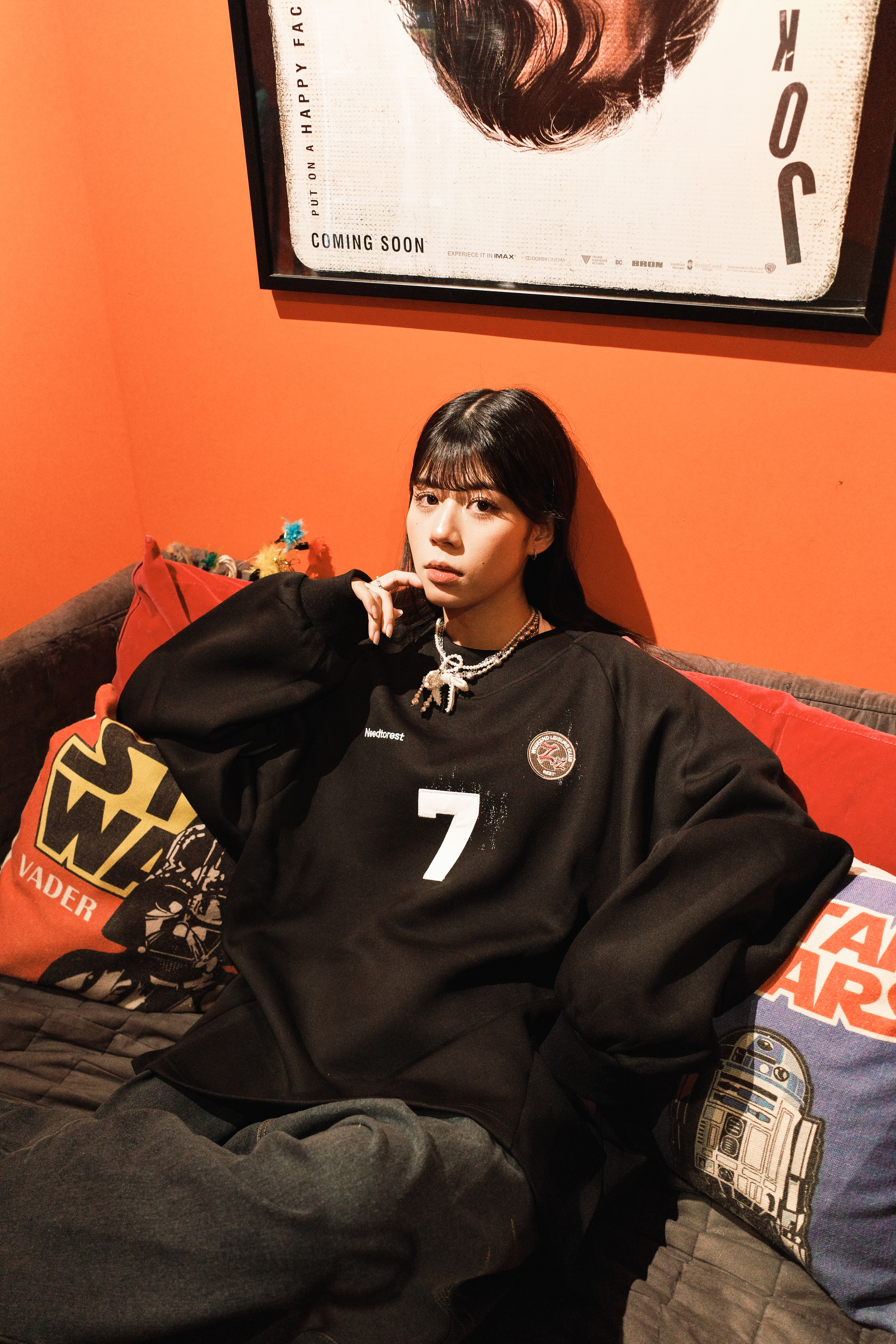 『Always_Good』刺繡布章 分割縫線 重磅  大學TEE