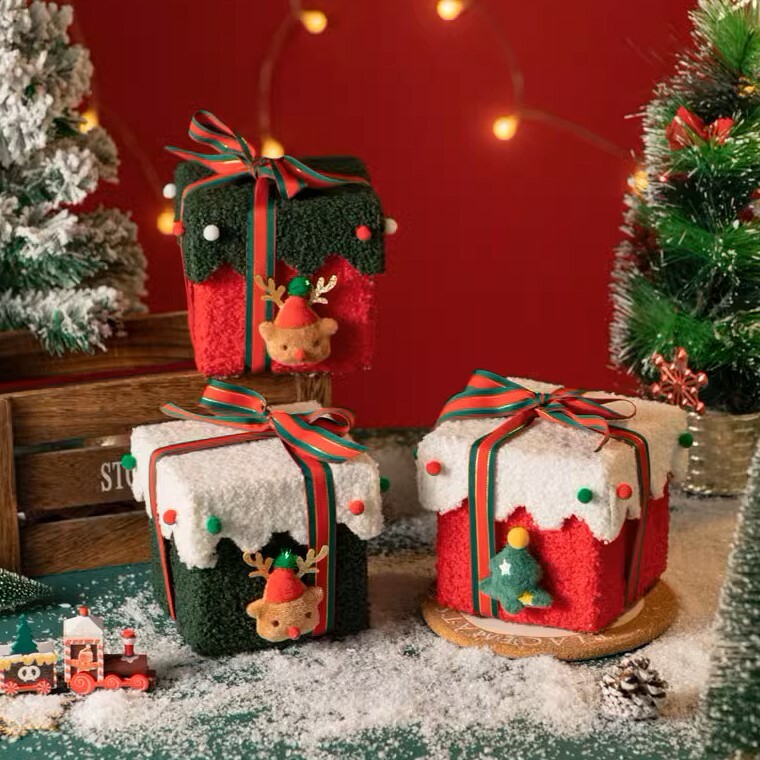 《4961》可愛質感聖誕絨布禮盒