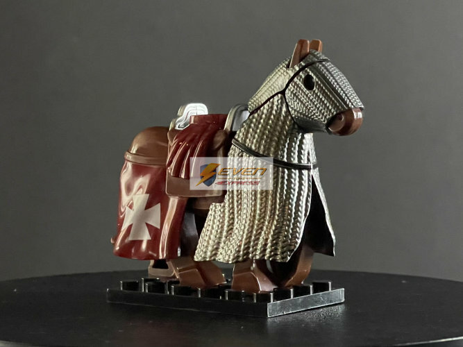 Custom minifig : Red Tripoli Armored Horse