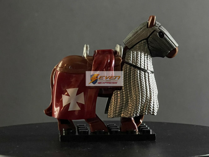 Custom minifig : Red Tripoli Armored Horse