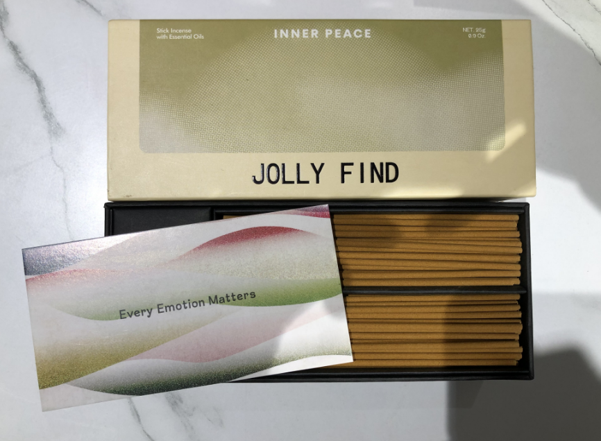 JOLLY FIND天然晶石線香(黃色)橙花同白花