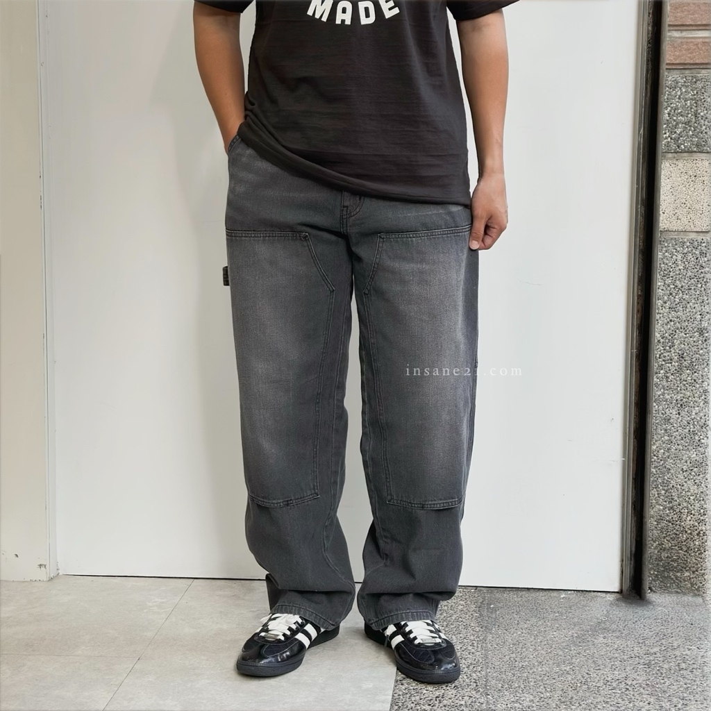 BEAMS 牛仔 畫家褲 長褲 牛仔褲 灰 黑