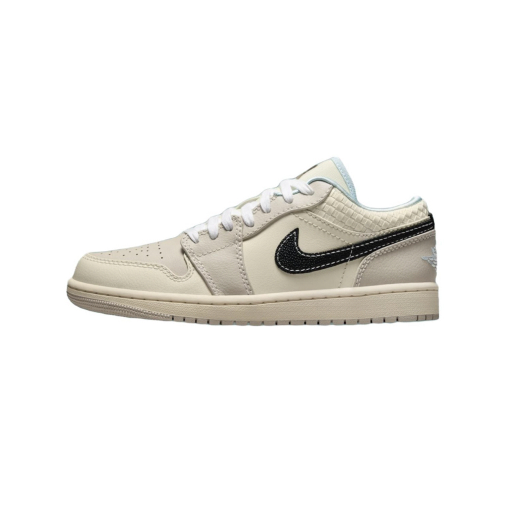 W Nike Air Jordan 1 Low Sanddrift 椰奶編織 白皮革 HQ3440-101