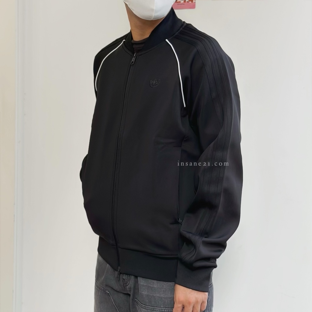 ADIDAS BLUE VERSION SST 拉鍊 運動外套 休閒外套 男款 黑 IL6163