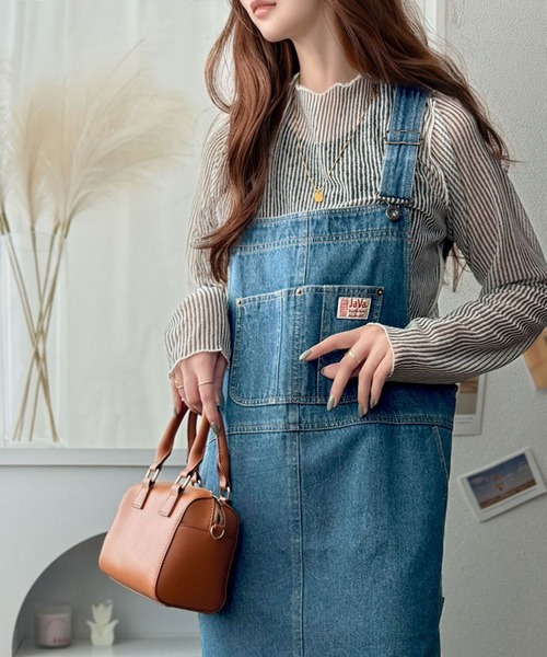 日本🇯🇵連線 JAVA 畫家風吊帶裙 牛仔裙 工裝 刷舊 牛仔藍 深藍 黑色(任買兩件711免運)/預購