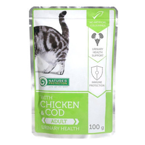 Nature's Protection 雞肉鱈魚 成貓健康泌尿系統 貓主食濕糧 100g