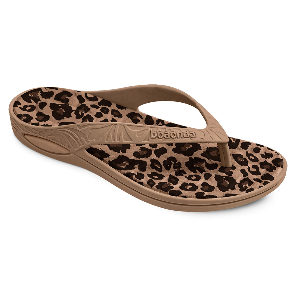 【 BOAONDA 】巴西原創設計 | LILLY 002(豹紋) 休閒拖鞋  女鞋