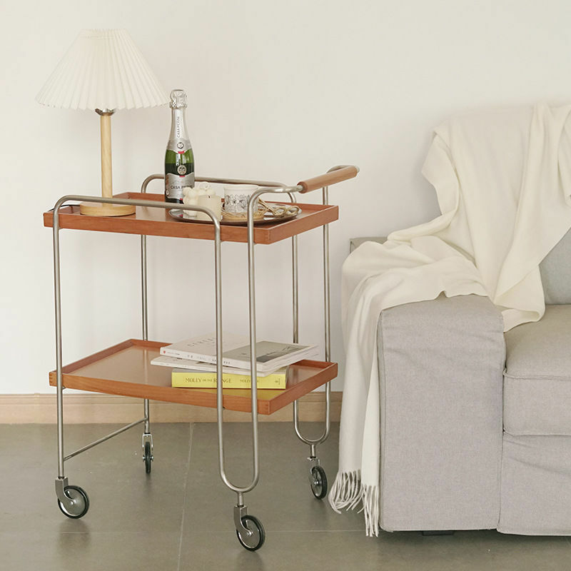 《4962》質感輕奢中古不鏽鋼置物推車