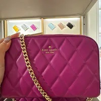 [S] KATE SPADE KG425 CAREY SMOOTH QUILTED MINI CAMERA BAG,BAJA ROSE, 196021505355 (SKS1340)