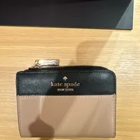 [S] KATE SPADE KH616 MADISOM SAFFIANO COLORBLOCK SMALL LZIP WALLET,TOASTED HA, 196021503122 (SKS1349)