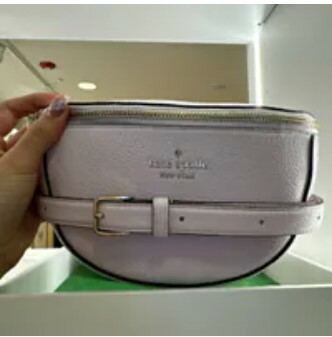 [S] KATE SPADE KH429 LENA PEBBLED LEATHER BELT BAG,SHIMMER PI, 196021504228 (SKS1368)