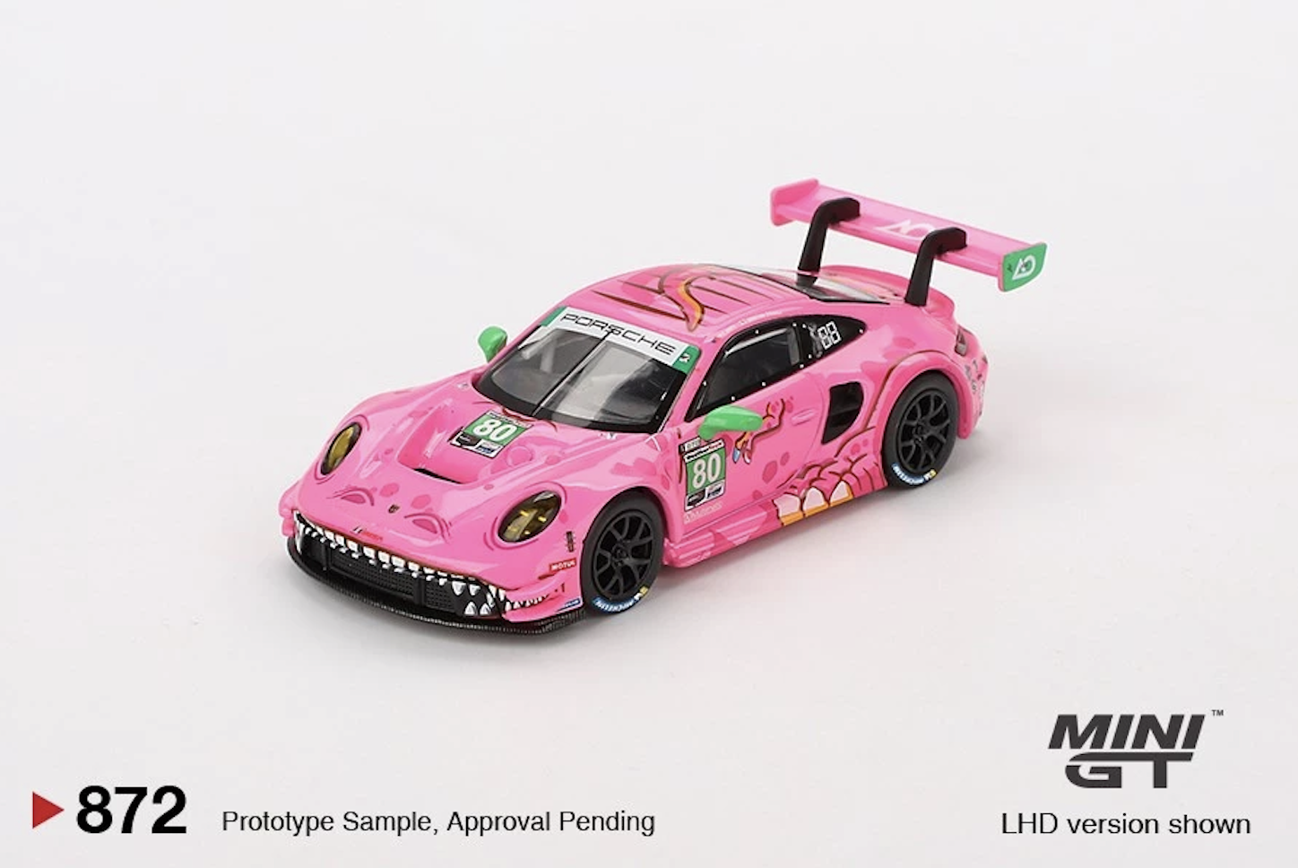 【預訂】Mini GT #872 Porsche 911 GT3 R #80 AO Racing  2023 IMSA VIRginia Roxy