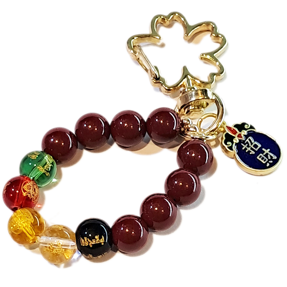 六字真言{五行珠}包包掛飾鎖圈【十方】153765