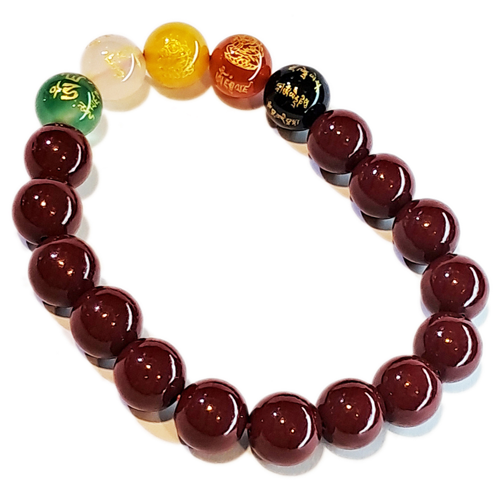 五路財神五行珠&硃砂手珠10mm【十方】153767