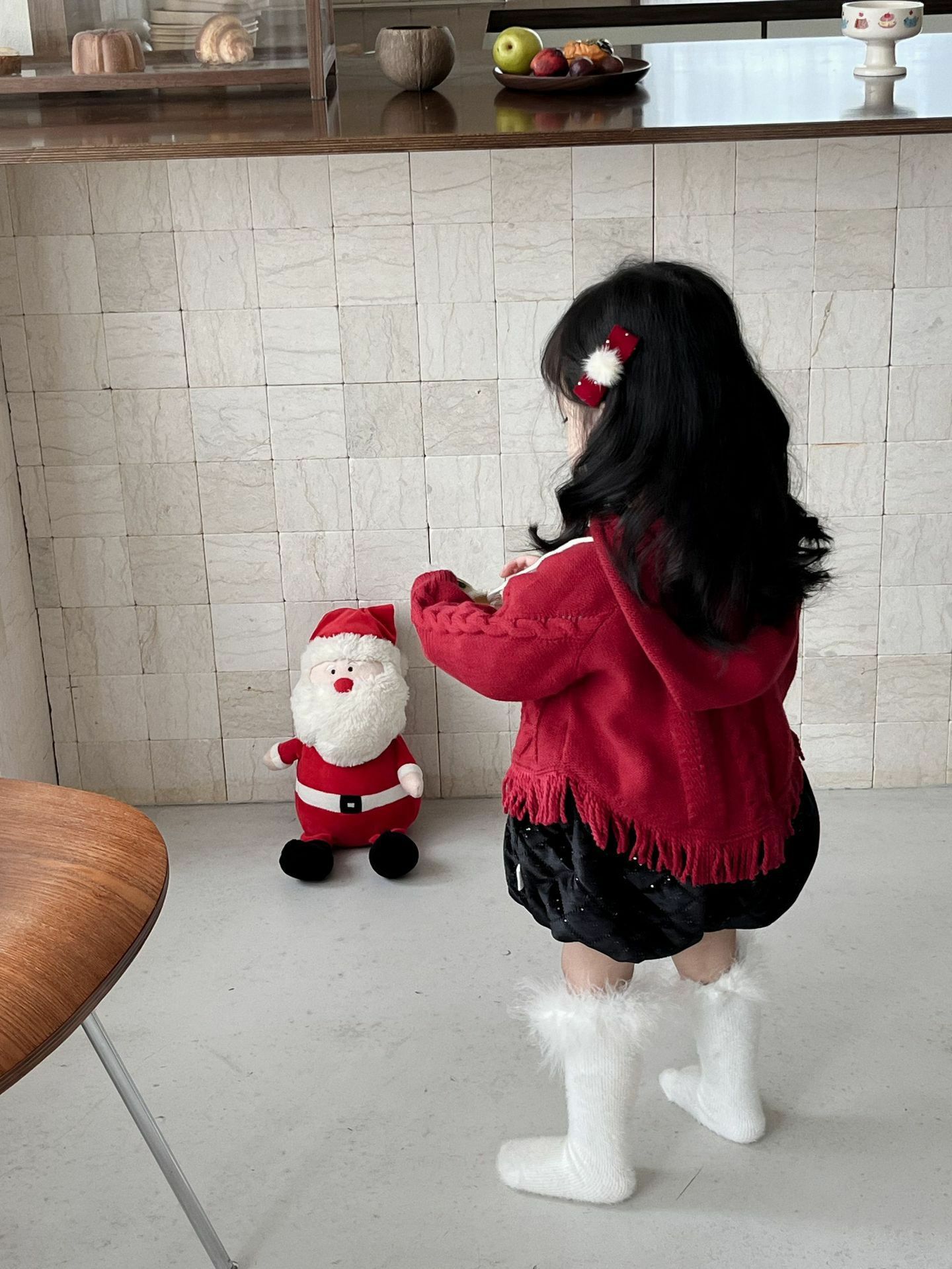 Cutemily流蘇手鈎花連帽外套