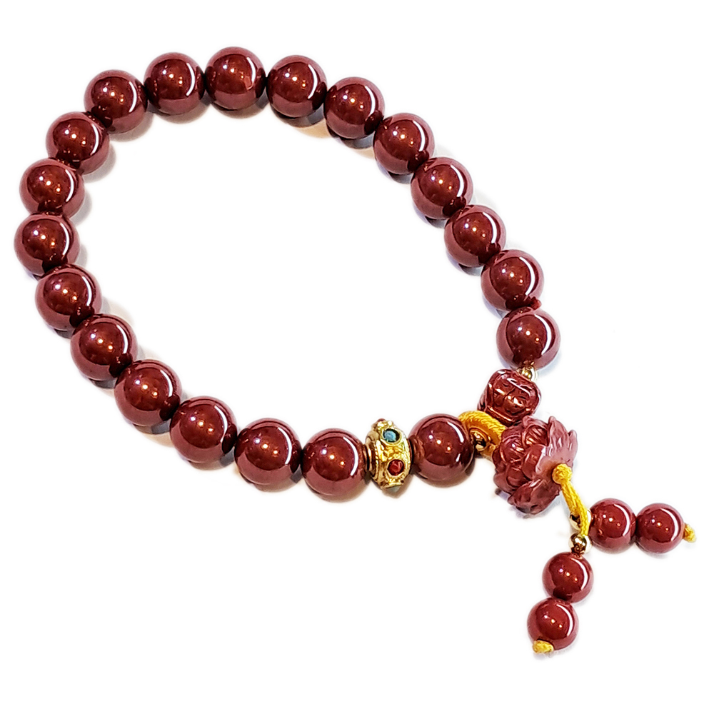 蓮花&福&帝王硃砂手珠8mm【十方】153771