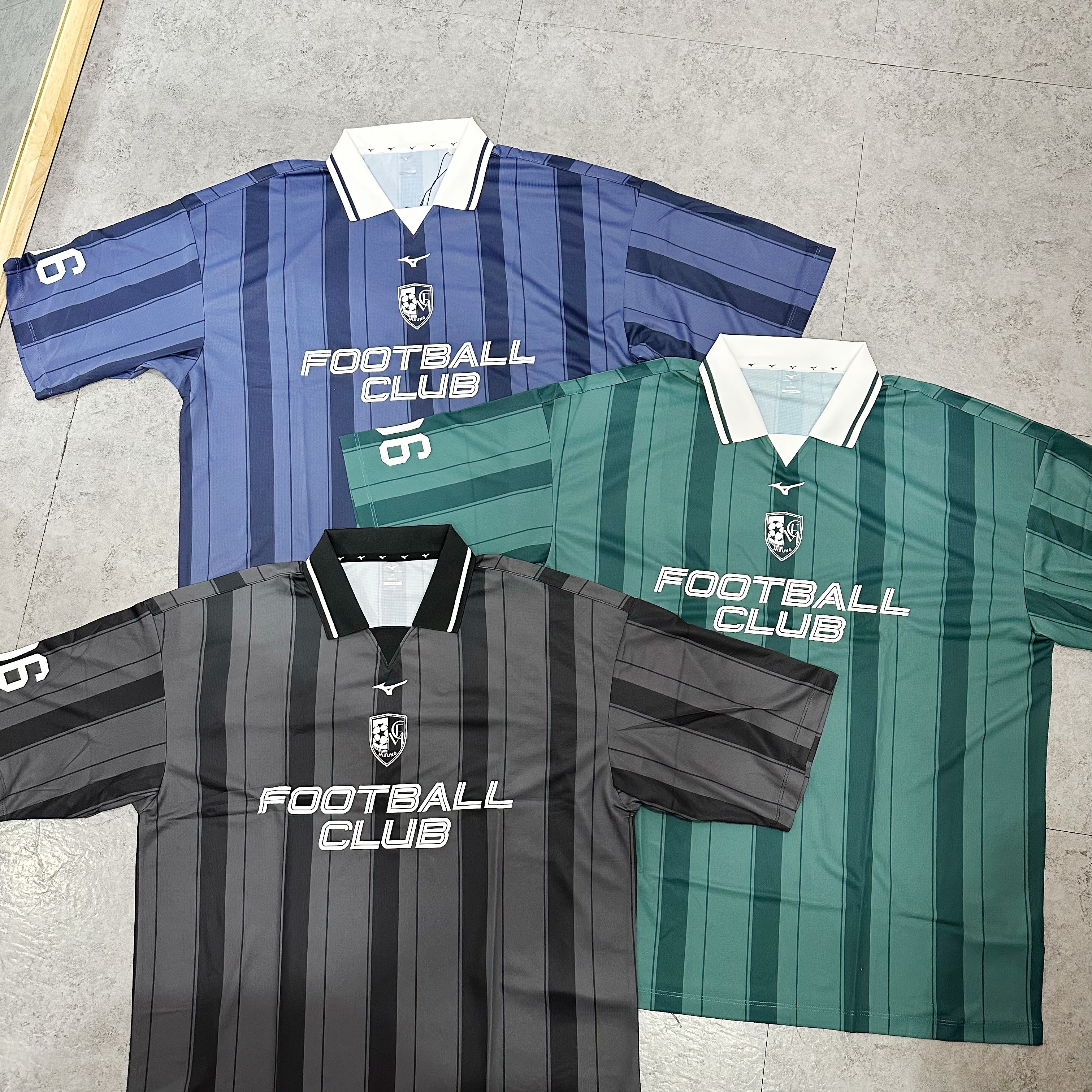 MIZUNO ESSENTIAL FOOTBALL POLO 復古條紋衫 美津濃 三色