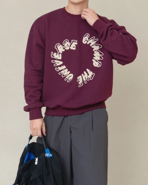 心型刺繡運動衫大學T