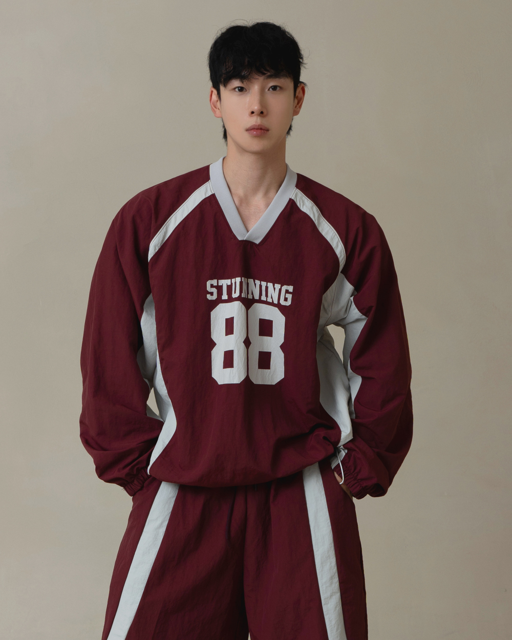 V領運動球衣衛衣大學T