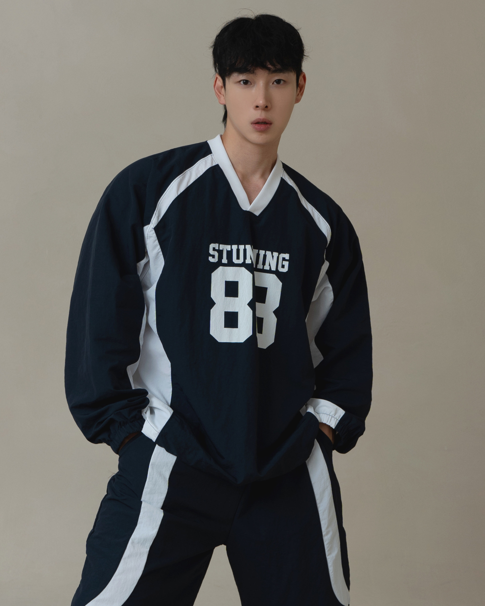 V領運動球衣衛衣大學T