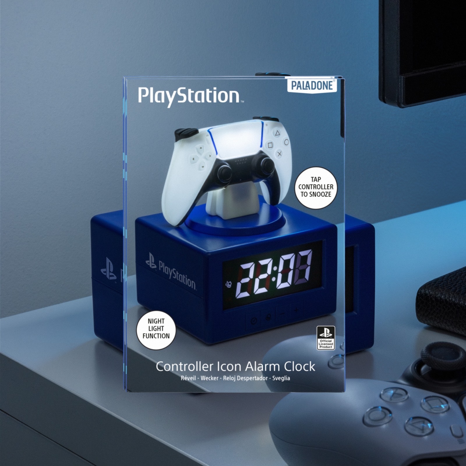 PS 5 三合一手掣造型鬧鐘夜燈