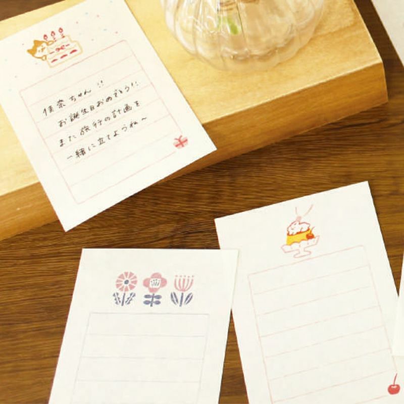 日本古川紙工 美濃和紙迷你信紙信封組 共四款