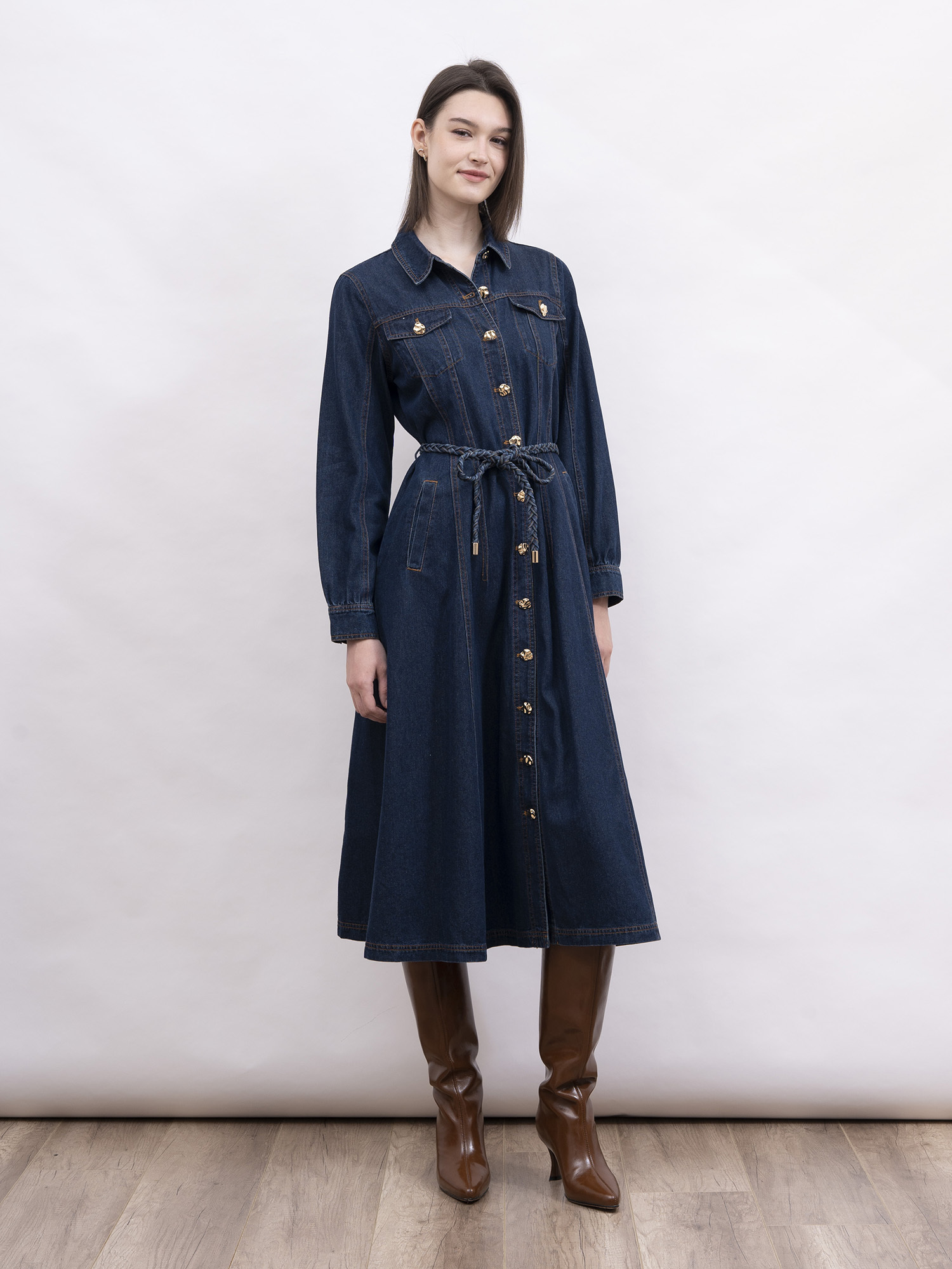 mi-tu 牛仔恤衫連身裙