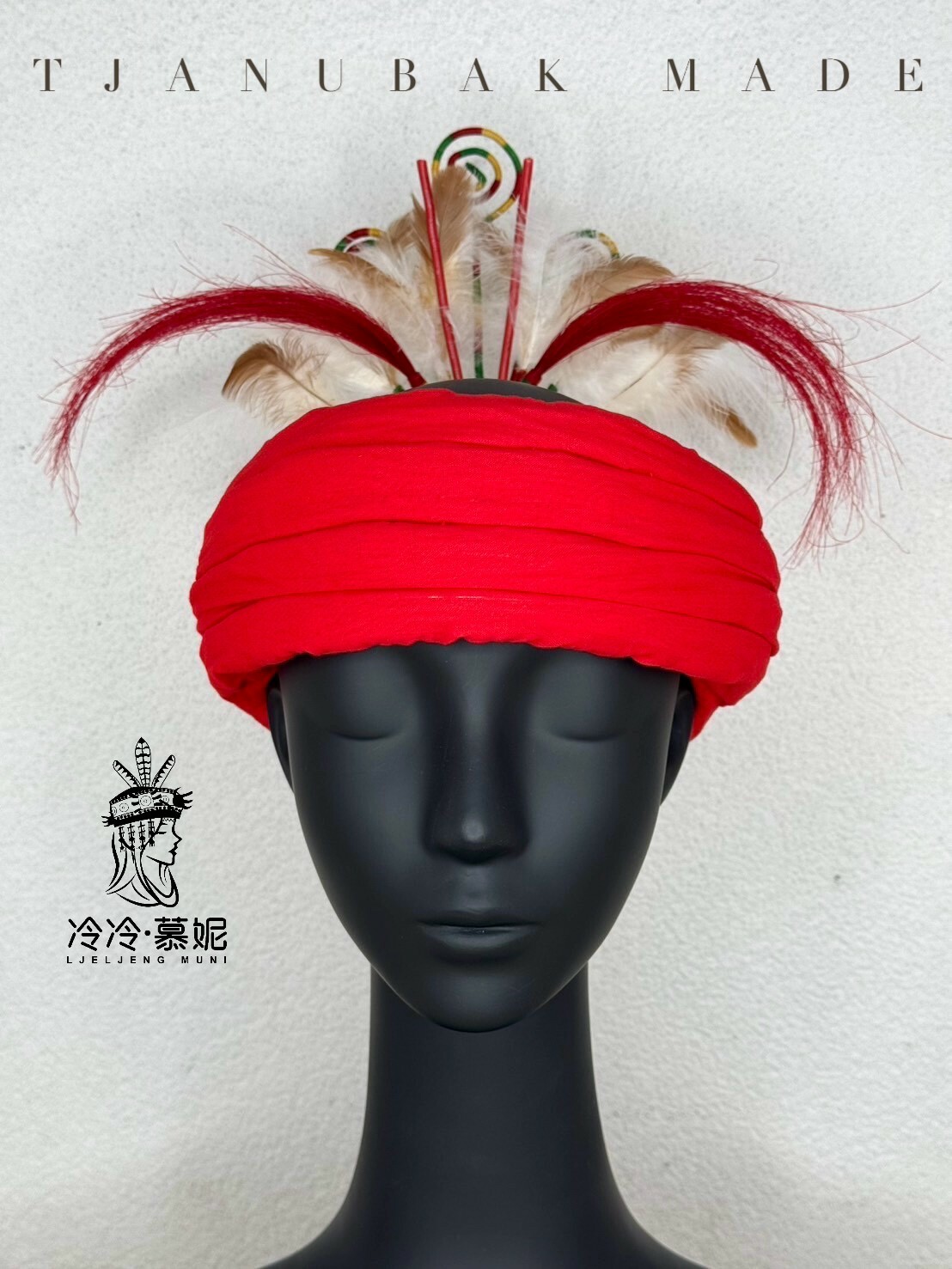 W-No.1絨毛毛線紅毛羽座29cm