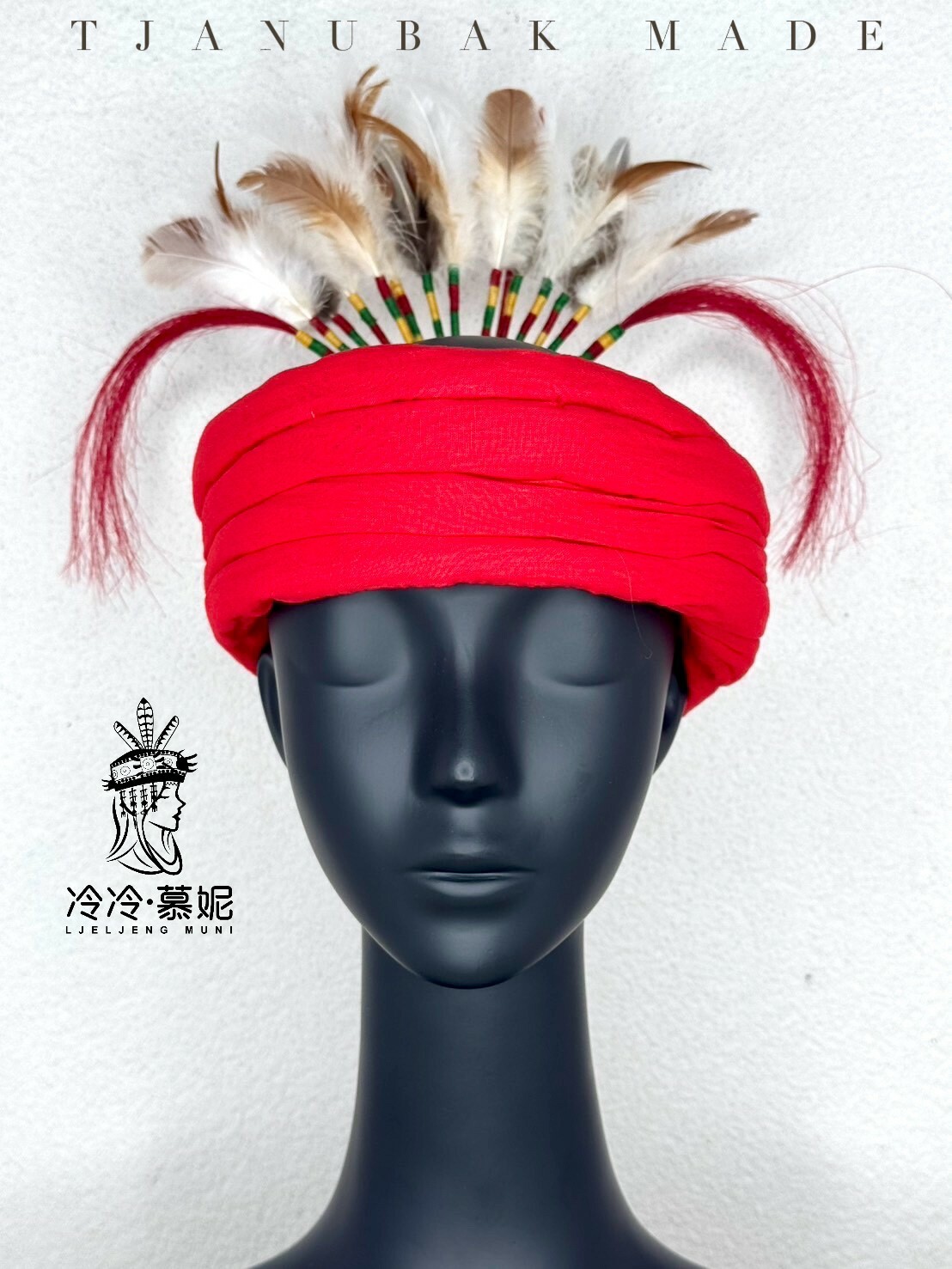 W-No.2絨毛毛線紅毛羽座29cm