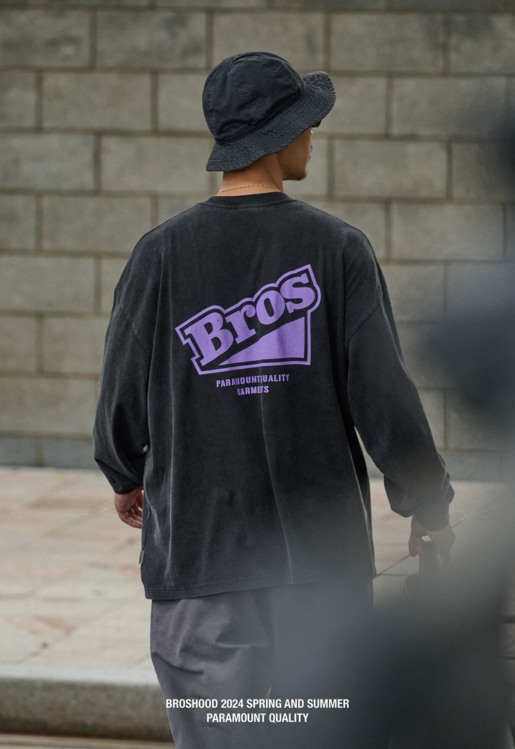 #預購 Broshood Bros AFFD 24AW 日系 復古 微裂漿 印花長踢 3色